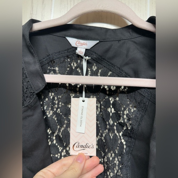 NWT candie's black lace jacket sz Lg - Picture 3 of 5